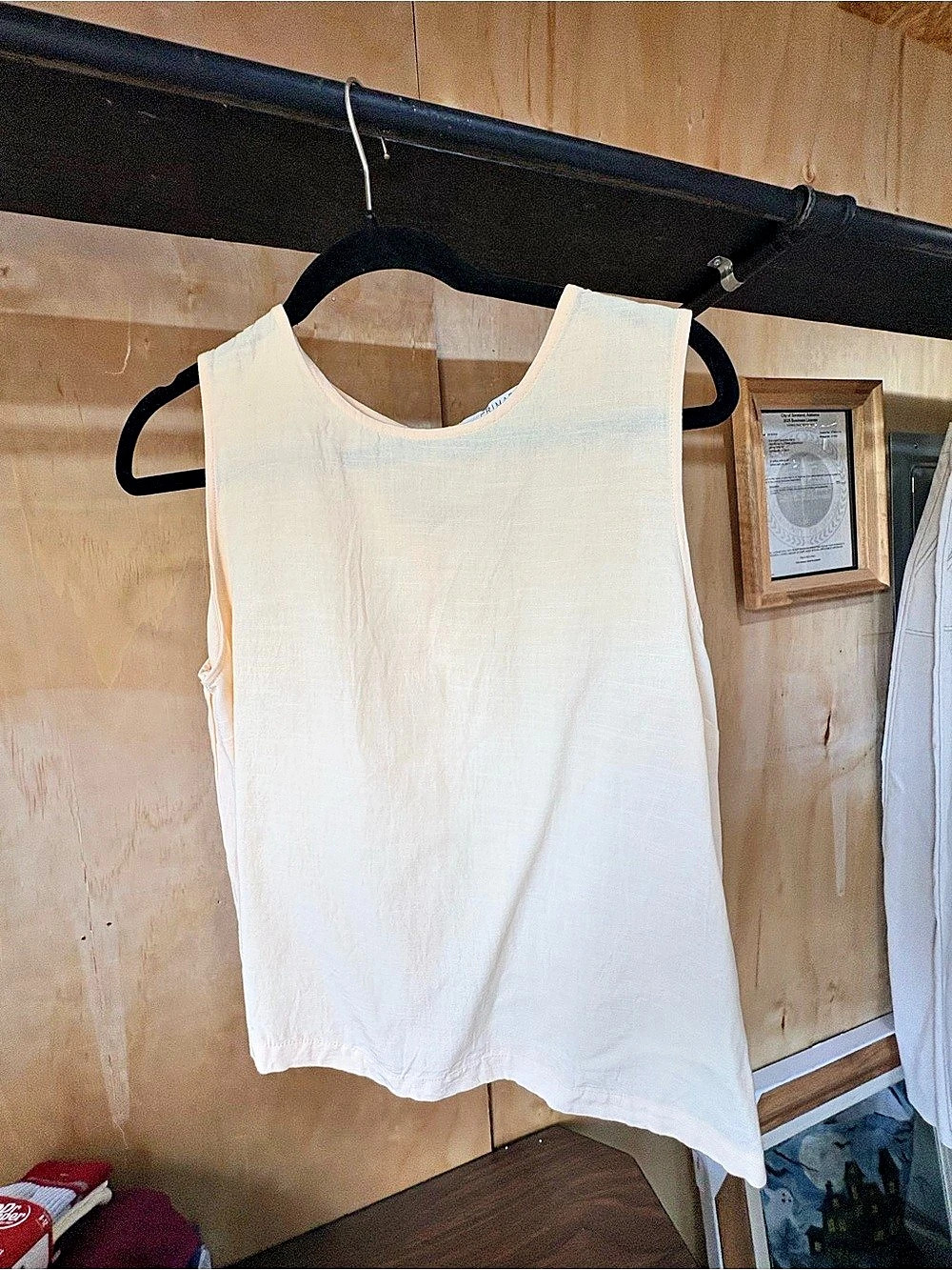 Sleeveless Tie Neck Tank in White NWT